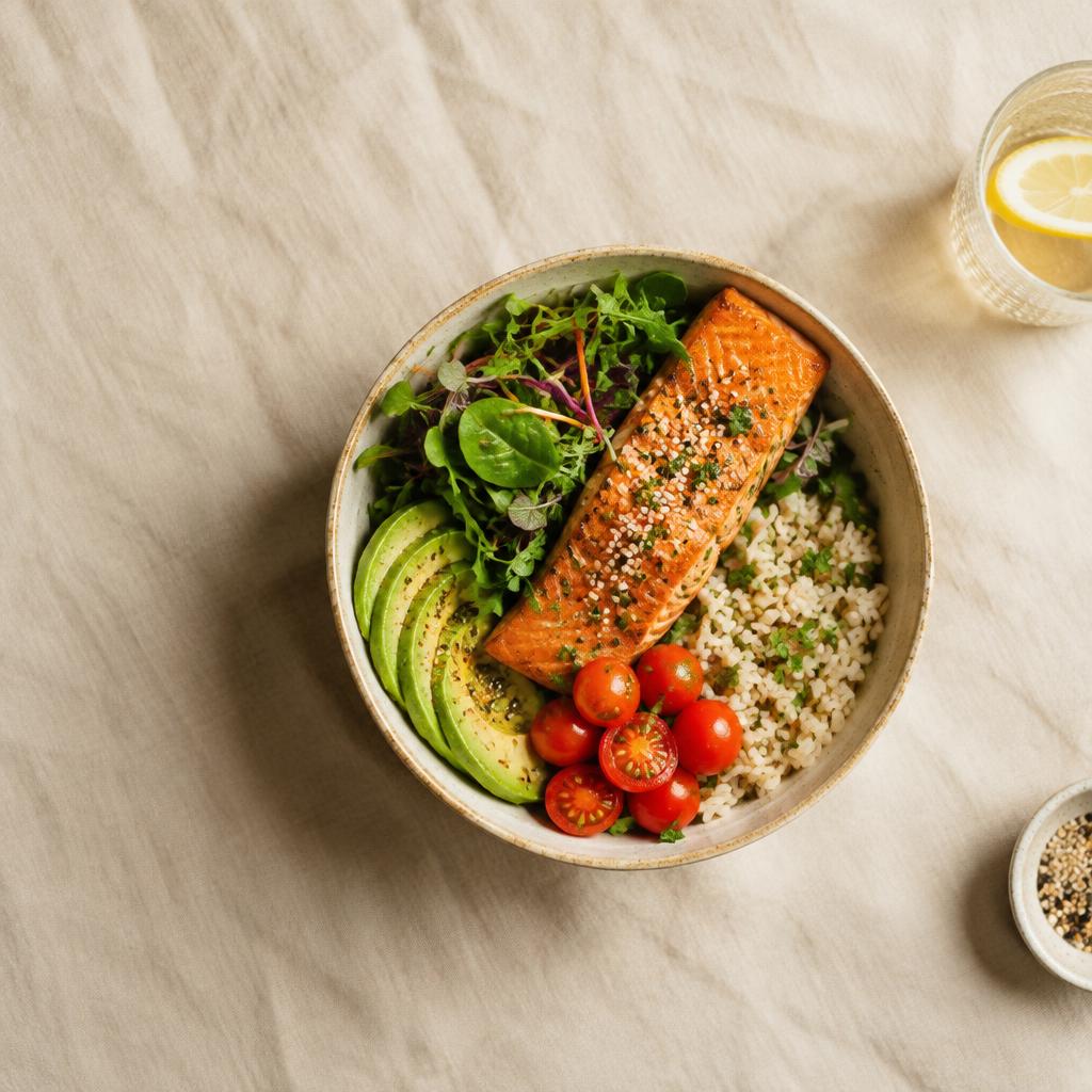 A colorful healthy meal bowl